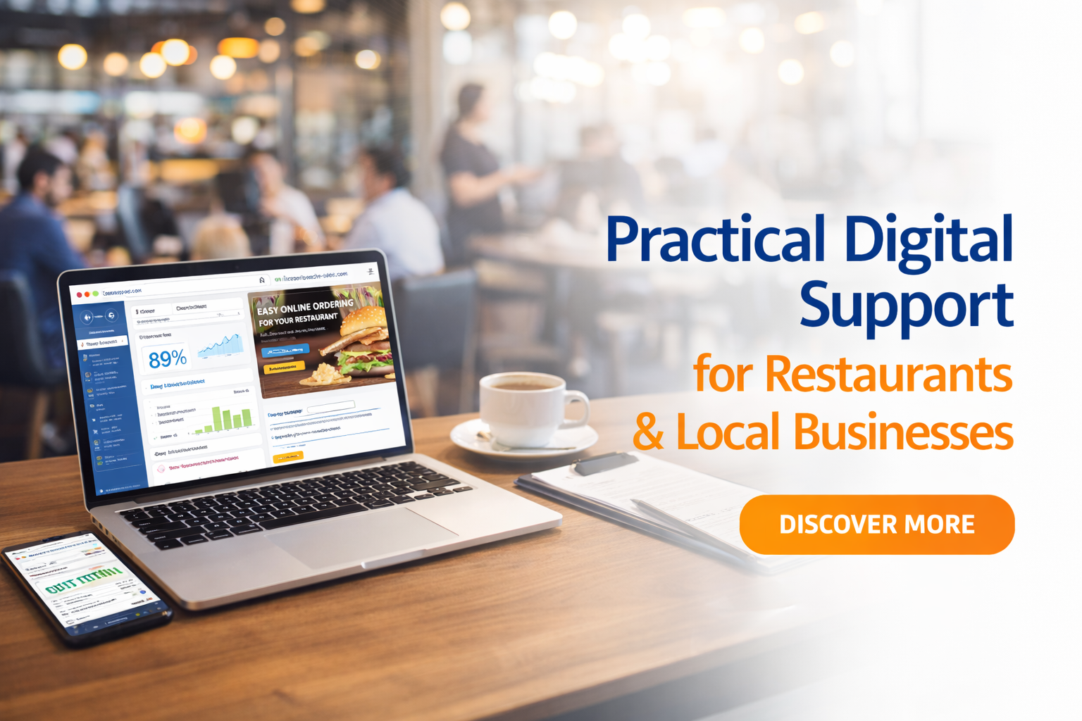 Digital launch support for restaurants and local businesses