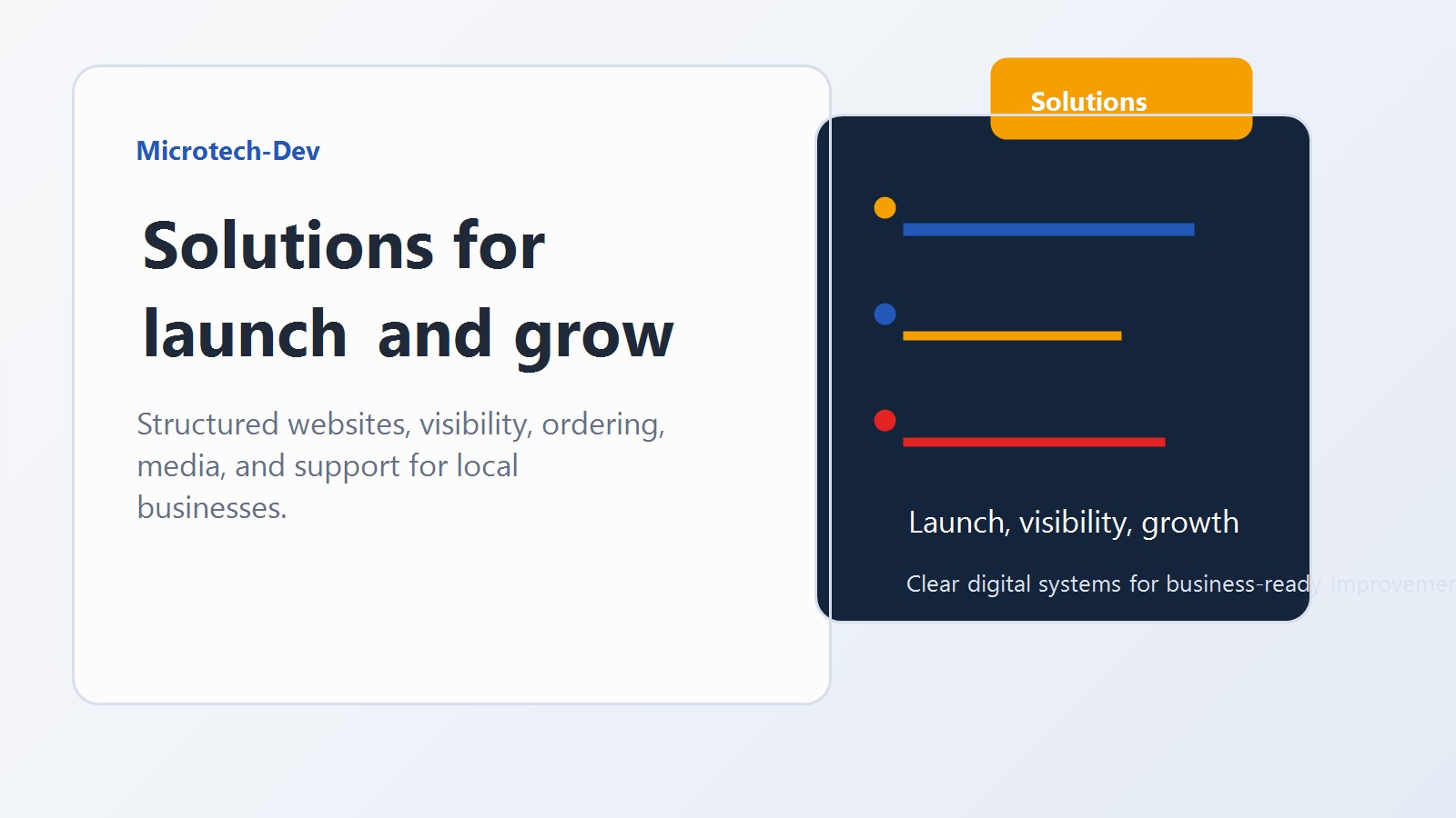 Digital solutions for launch, visibility, and growth