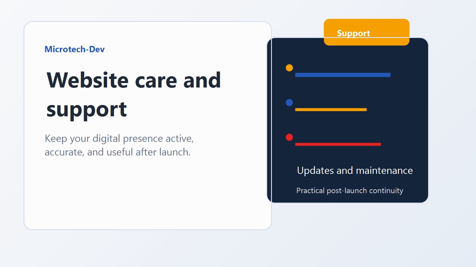 Website care and ongoing support