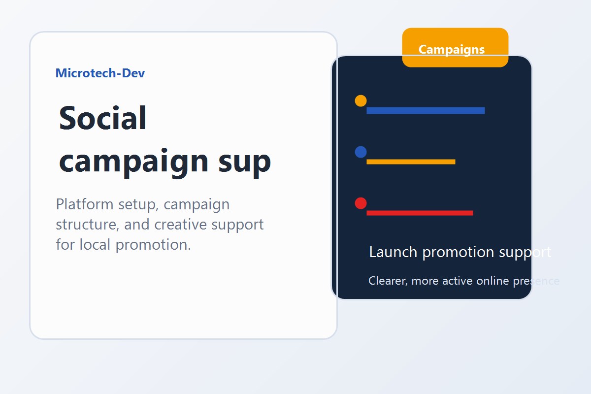 Social media and local advertising support